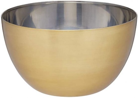 MasterClass Salad/Fruit Bowl, Stainless Steel, Brass Effect
