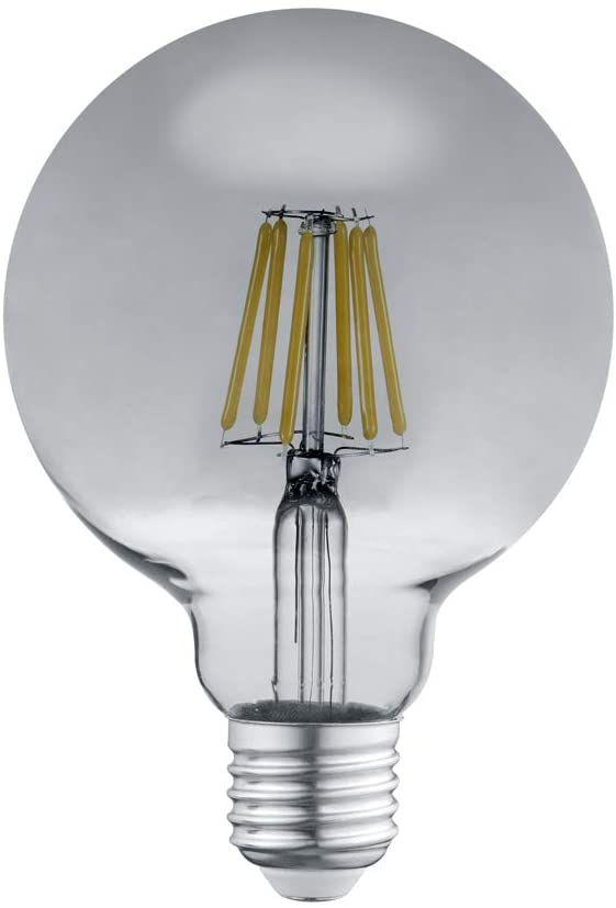 Trio Leuchten 988-654 LED Filament Light Bulb Smoke-Coloured Glass E27 Fitting 6 Watt 3000 Kelvin 190 Lumen