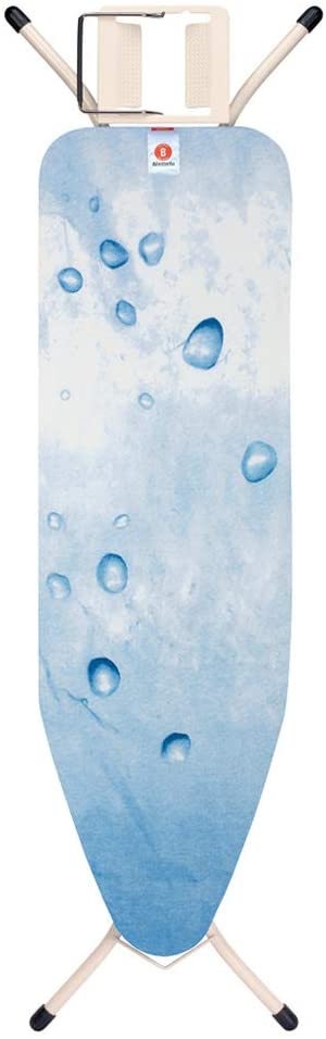 Brabantia, Ironing Board B, With Steam Iron Rest, Adjustable in Height, Non-Slip Rubber Feet, Cotton Cover with Foam Layer
