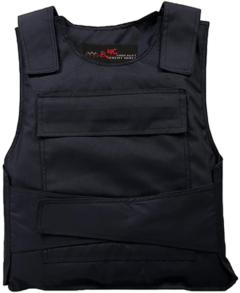 YD Body Anti Knife Stab Front and Back Proof Concealed Vest - Free Knife Proof Cut Resistant Work Gloves (Protection Vest), Black, M-XL - Image 4
