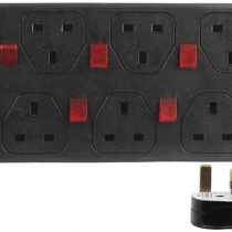 premier farnell uk Extension Lead 8G Surge Switched Black 5M
