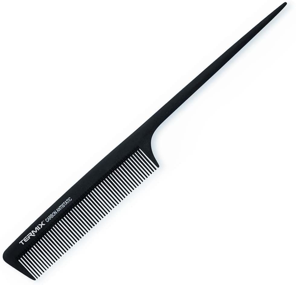 Termix Professional Carbon Comb with Point Comb with highly resistant and durable fibre Antistatic and resistant to high temperatures