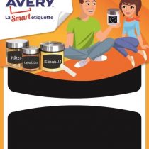 Avery Packet of Labels - Chalkboard/Slate 95x63 95x63 mm Black