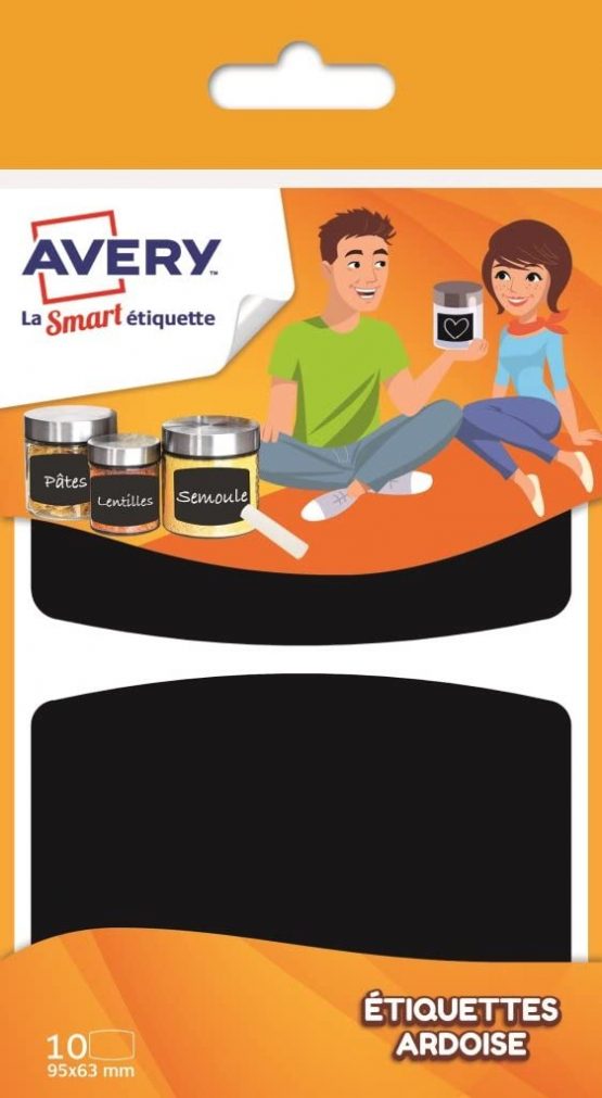 Avery Packet of Labels - Chalkboard/Slate 95x63 95x63 mm Black