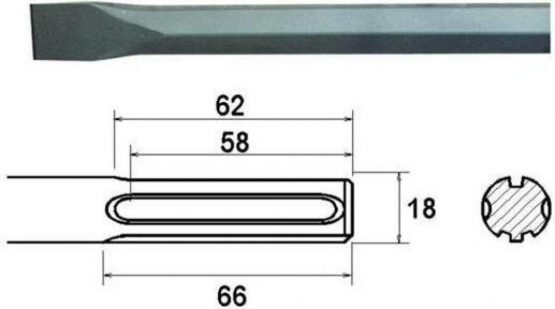 Faithfull FAIMAXC400 Chisel 400 mm SDS-max