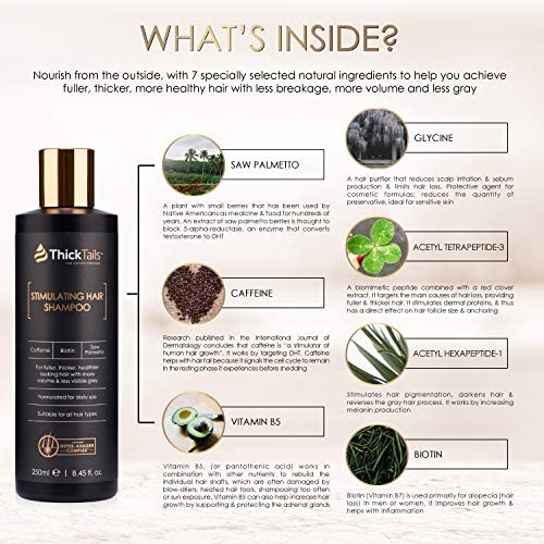 ThickTails Hair Growth Shampoo for Women with Caffeine Biotin & Saw Palmetto - Image 4