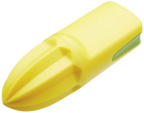 KitchenCraft KCHECITRUS Healthy Eating 2-in-1 Citrus Reamer / Lemon Zester - Yellow / Green, 4.3 x 4.3 x 12.5 cm