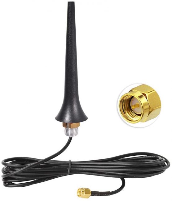 Eightwood 4g Omnidirectional Outdoor Antenna 2G 3G 4G Antenna 2.5dBi SMA Adapter 3M RG174 Cable + Hole Mount Base L Bracket for 3G 4G/GSM/UMTS/CDMA/GPRS 2G 3G 4G Router LTE Bluetooth MiMo SIM Card - Image 2