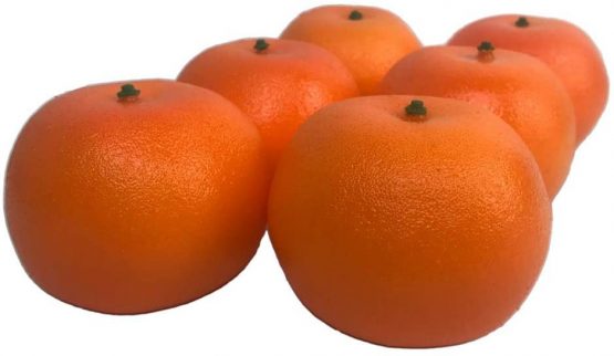Lorigun 6 Pcs Arificial Oranges Lifelike Tangerines Fake Fruits Home Decorations Kitchen Table Display - Image 2