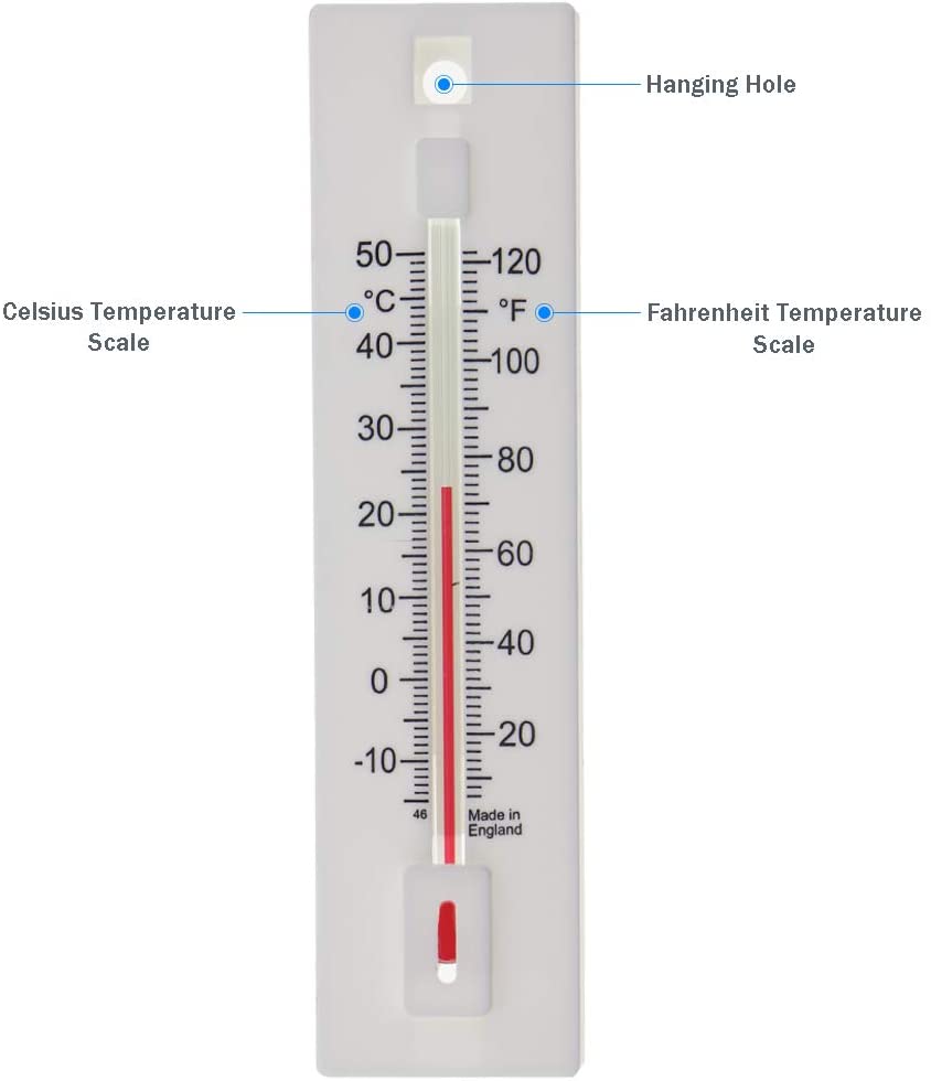 Wall Thermometer Easy To Read 150mm Accurate Room Thermometer For Measuring  Indoor Room Temperature In The Home Garden Greenhouse