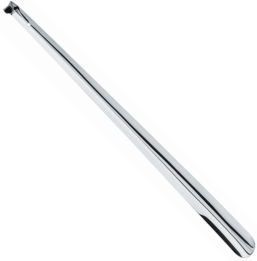 nico Shoe Horn Made of Metal 27.5 in., Solid Steel with Comfortable Length, Avoids Bending your Back, Silver, 27,5 inches UK / 70 cm EU