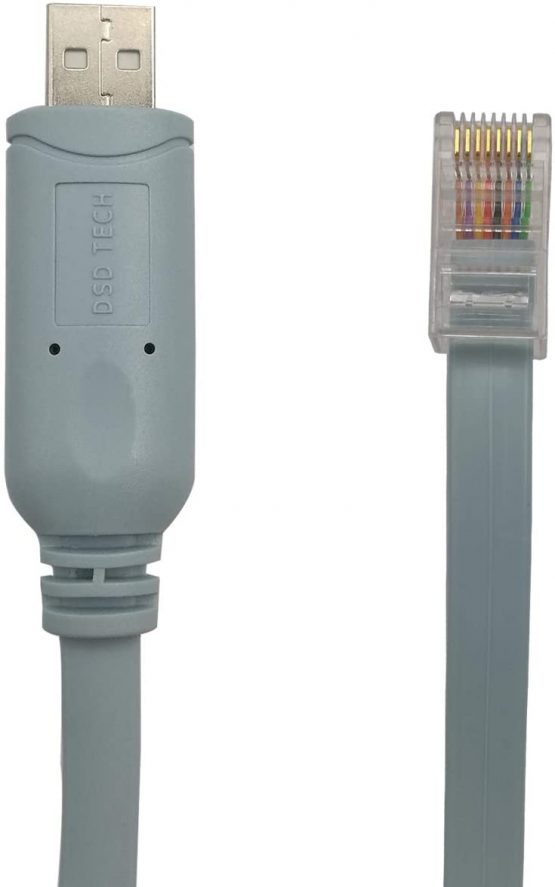 DSD TECH SH-RJ45P USB to Console cable with PL2303RA chip for Cisco Routers Switches 1.8M/5.9FT