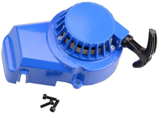GOOFIT Motorcycle Alloy Pull Start Recoil Starter Replacement For 2 Stroke 43cc 47cc 49cc ATV Mini Dirt Bike Scooter Brush Cutter Water pump Blue - Image 4
