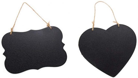 4 Pack- Mini Chalkboard Sign Double Hanging Blackboard, Mini Message Signs Board for Home, Restaurant, Class, Office, Party Wedding Cafes Wall, Menu Sign, Kids Crafts, Kitchen Party Decoration - Image 4