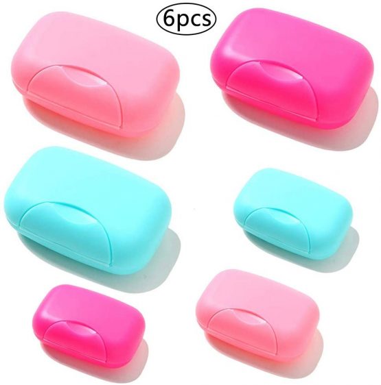 BETOY 6Pack Soap Dish Travel Soap Box Container Perfect