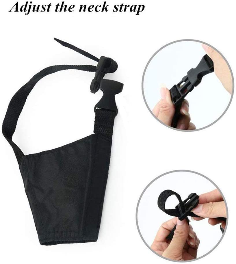 Amacoam Dog Muzzles Set of 7 Sizes, Adjustable Nylon, Black, S, M, L - Image 4