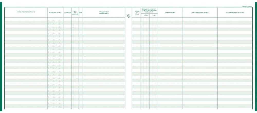 Exacompta, Ref 6620E, Horizontal Single Register of Personnel (Employees and Trainees) Record Book (52 Pages) - Image 3