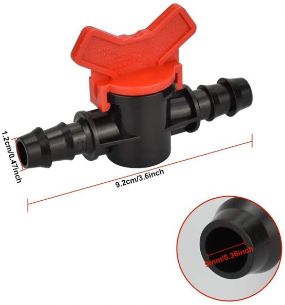 LYTIVAGEN 12 PCS Plastic Garden Faucet, Pipe Irrigation Valve 16 * 16mm Pipe Valve Switch for Outdoor Garden Water Valve Control (Black + Red) - Image 4