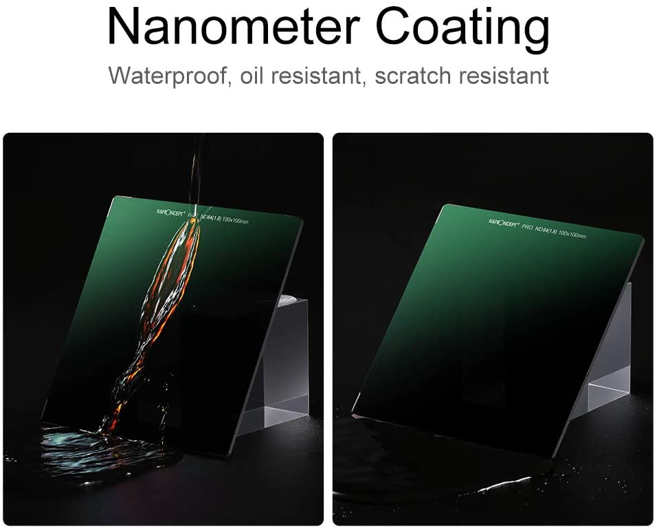 K&F CONCEPT 100x 100mm ND64,Square Neutral Density Gray 6-Stop ND Optical Glass Filters Slim HD Double Side MRC Coating Waterproof & Anti-Reflection Coating - Image 2