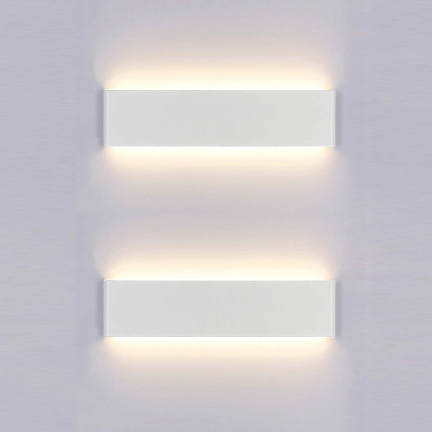 Yafido 2X Wall Lights Indoor LED 30CM Up Down Wall Sconce Lamp 12W