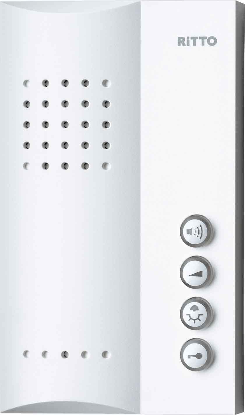 Ritto 1723070 Hands-free Intercom Station, White, only for the Ritto Twin Buy system