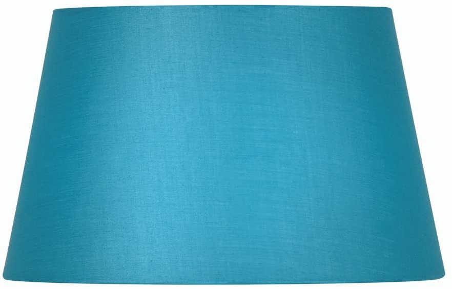Oaks Lighting S901/8 BL Cotton Drum Shade, 8-inch, Blue