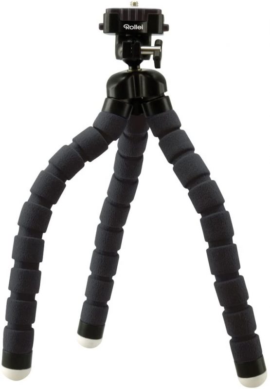 Rollei Monkey Pod | Mini Tripod with Flexible Legs | incl. ball head, non-slip rubber feet and quick-release plate | Red - Image 2