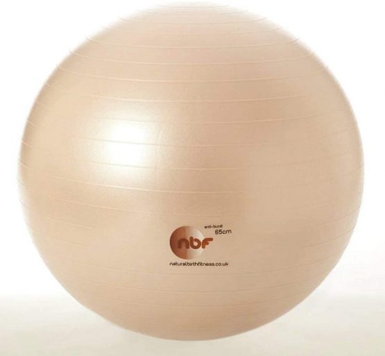 nbf Birthing Ball with Pump and Pregnancy Instruction Guide 55cm 65cm 75cm Anti-Burst 65cm Pale Gold - Image 2