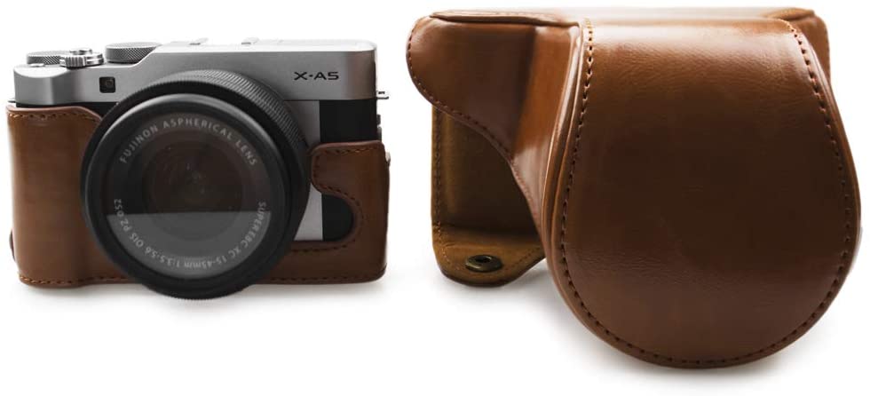 kinokoo X-A3/X-A5 /X-A7/X-A10 Case PU Leather Camera Case for Fuji X-A3/X-A5 /X-A7/X-A10 with 16-50mm Lens Camera and Adjustable Shoulder Strap (Brown) - Image 2