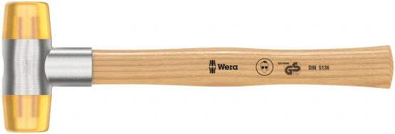 Wera 05000025001 Soft-Faced Hammer 100" with Cellidor Head Sections 5x320.0mm, Silver