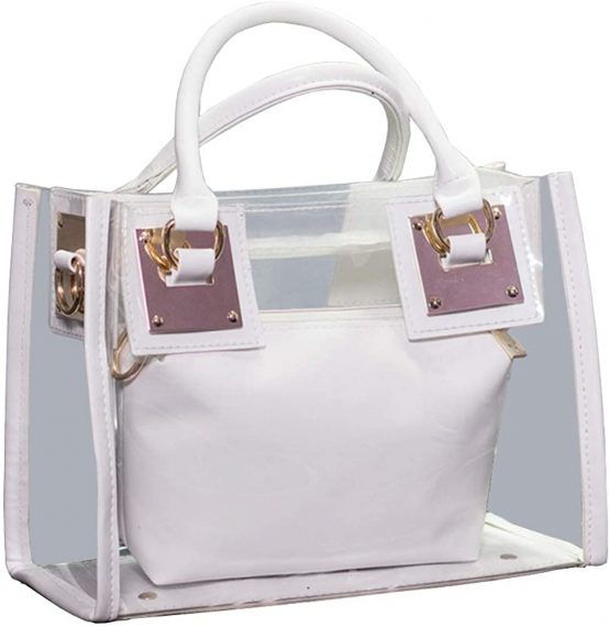 Segater® Clear Crossbody Handbags,Women's Small Tote Beach Bag Fashion Clear Jelly Handbag Top Handle Shoulder Bag Transparent Purse