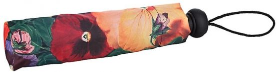 VON LILIENFELD® Folding Pocket Umbrella Automatic Lightweight auto open Telescopic Motif Flowers Women Pansies - Image 3