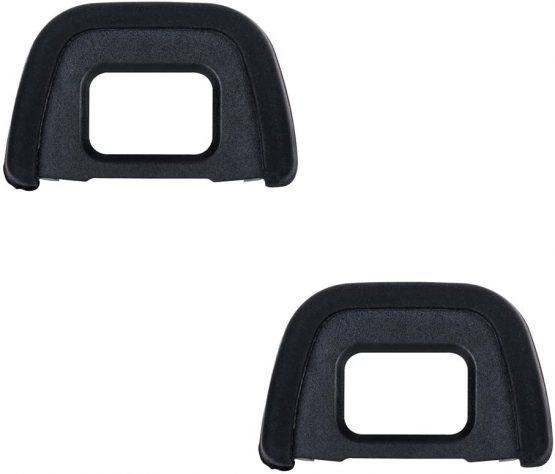 JJC Soft Silicone Eyepiece for Nikon D750, D610, D600, D300s, D300, D200, D100, D90, D80, D70S, D70, D60, D7100, D7000, D5100, D5000 Camera Replaces Nikon DK-21/DK-23 Eyepiece (2pcs Per Pack)