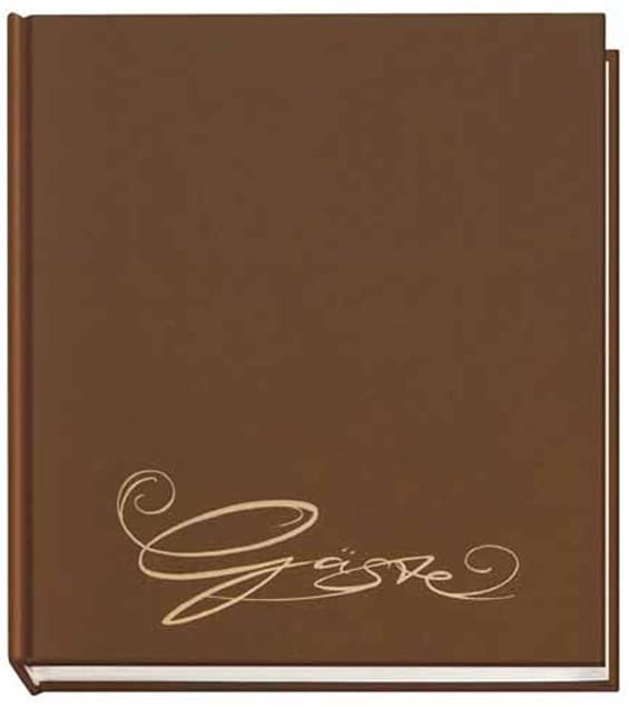Veloflex 5420060 Classic Guest Book with Embossing, 144 Pages, Brown
