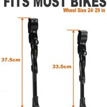 MEXITAL Heavy Duty Aluminum Alloy Adjustable Bicycle Side Kickstand,Compatible for Bicycle With Wheel Diameter of 24-28 Inch, Suitable for Mountain Bike Road Bike Kids Bike Foldable Bike