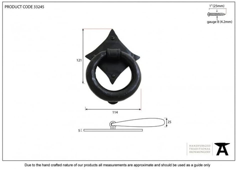 From The Anvil Black Ring Door Knocker - Image 2
