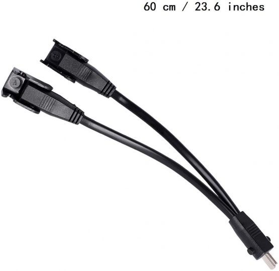 Wvzong Replacement Power Recliner 2 Pin Splitter Lift Chair or Power Recliner 2 Motors to 1 Power Supply Transformer (1 piece, single side length 60 cm / 23.6 inches)