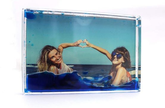 Adventa GBF46-BE Fun, Acrylic, Picture, Photo Frame, Liquid, Blue, Takes 101 x 152mm or 4 x 6 Print - Image 4