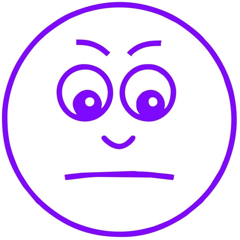 Trodat Teacher "Gloomy Face" Classmates Education Stamp, Violet Ink, Small - Image 2