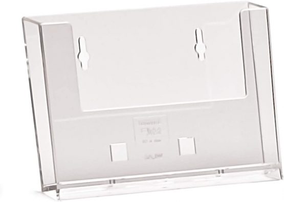 Taymar® Postcard Holder/Wall Leaflet Holder in A6 Landscape Format Transparent