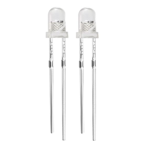 sourcingmap 50pcs 3mm Multicolor Fast Flashing Dynamics LED Diode Lights Bright Lighting Bulb Lamps Electronics Components Filcker Light Emitting Diodes 3-3.4V
