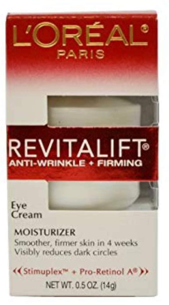 L'Oreal Paris RevitaLift Anti Wrinkle + Firming Eye Cream, RED, 14 g (Pack of 1)