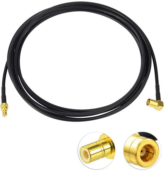 Eightwood SMB Extension Cable DAB Aerial Cable SMB Female to Male Right Angle Pigtail Cable RG174 8.2ft 2.5m DAB Antenna Cable for DAB Car Radio Blaupunkt Pioneer Clarion Kenwood Alpine JVC