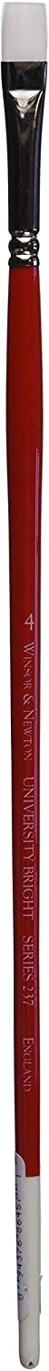 Winsor & Newton Series 237 Size 4 University Long Handled Bright Brush, White