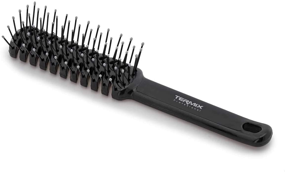 Termix Skeleton Hairbrush Professional, lightweight, detangling hairbrush with nylon bristles Large Size, Black/White, Grande