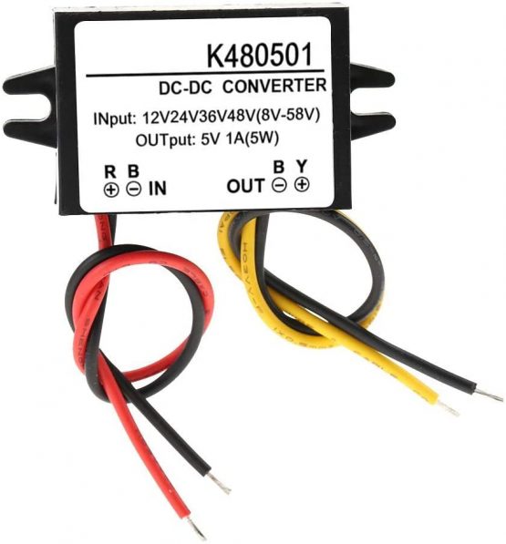 DC-DC 12V/24V/36V/48V to 5V 1A Car Power Converter Buck Voltage Regulator Power Supply Module