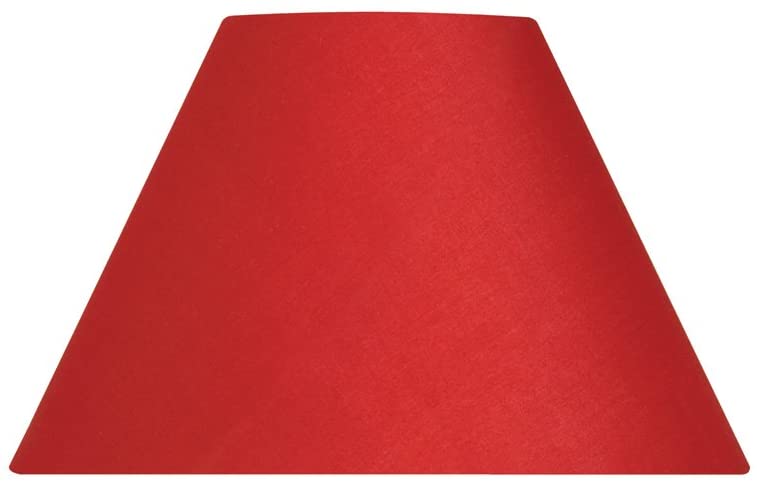Oaks Lighting 10-inch Cotton Coolie Shade, Red
