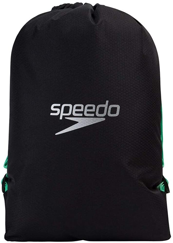 Speedo Unisex-Adult Pool Bag, Black/Green Glow