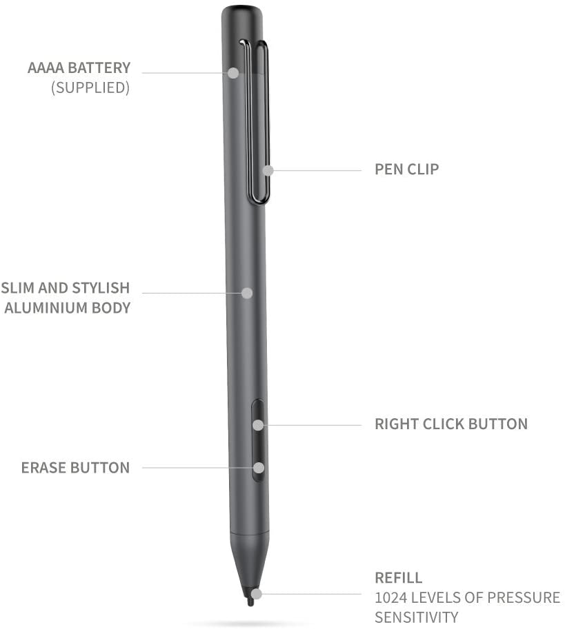 Microsoft Compatible Surface Pen, Active Stylus for Microsoft Surface