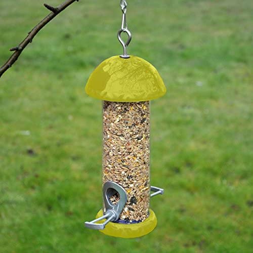 Kingfisher BFC2 Glazed Ceramic Bird Seed Feeder Yellow BigaMart